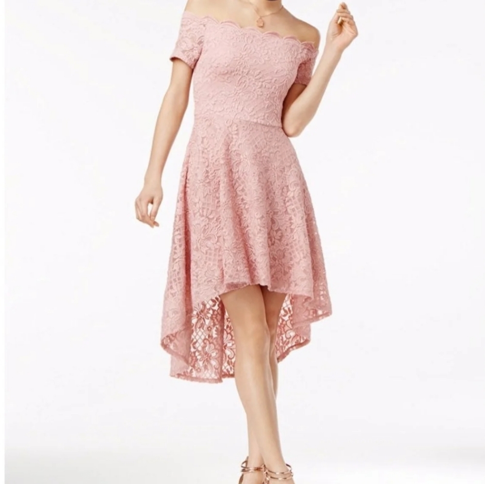 City Studios Juniors' Off The Shoulder Fit&Flare Dress